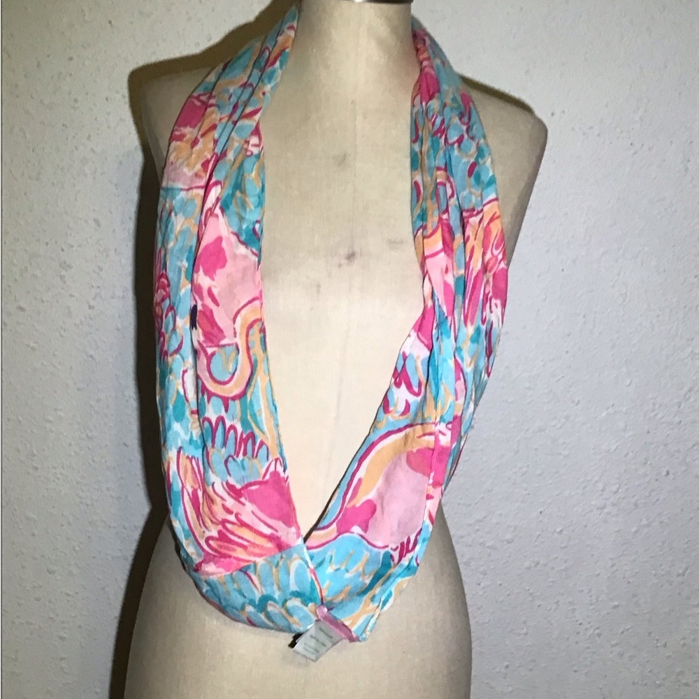 EUC Lilly Pulitzer floral infinity scarf